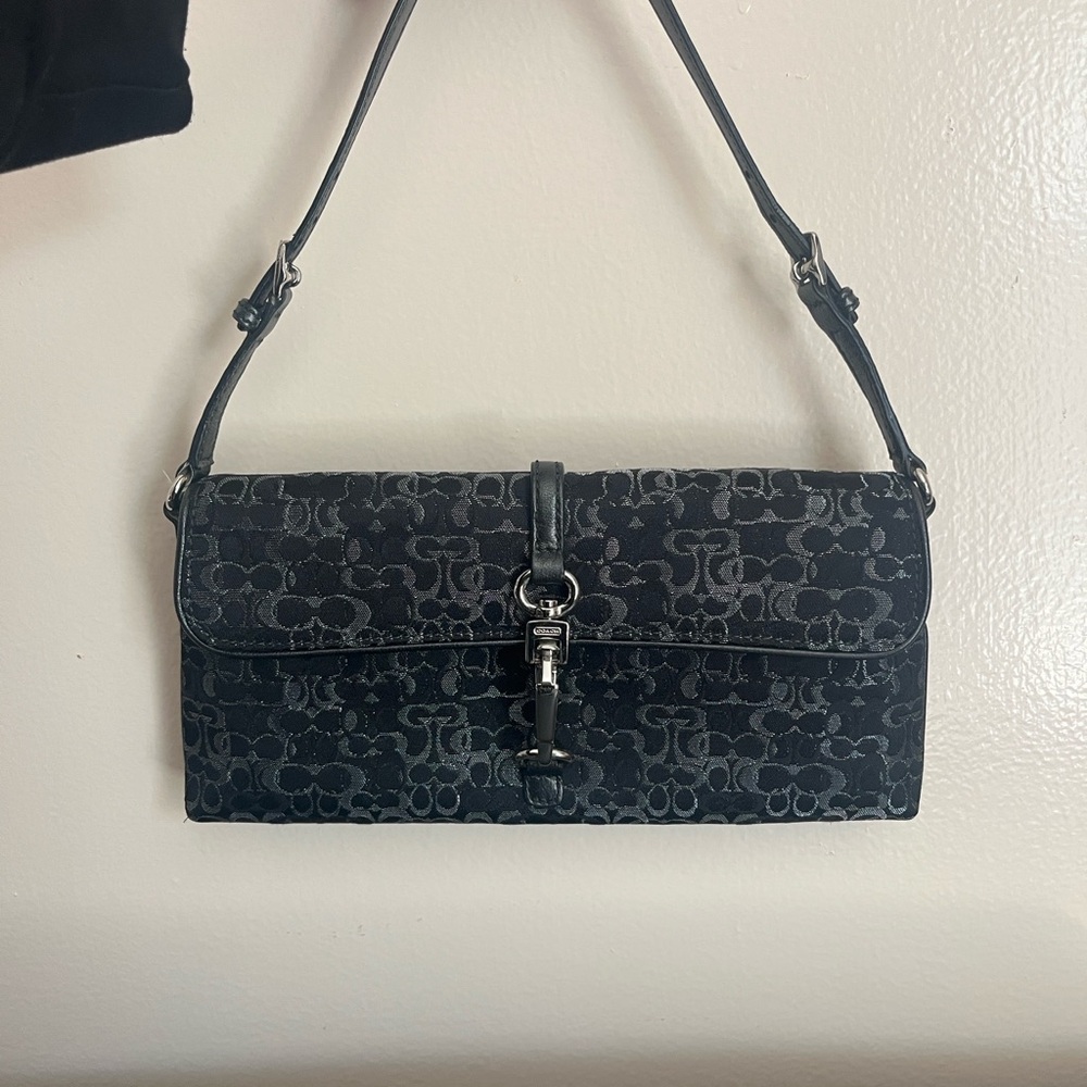 2004 Vintage Coach Optic Black Metallic Clip Demi